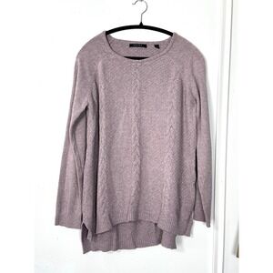 Cyrus lilac‎ purple sweater womens L knit pullover stretch casual textured